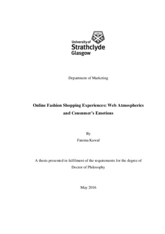 Thesis | Online fashion shopping experiences : web atmospherics and  consumer's emotions | ID: pn89d658s | STAX