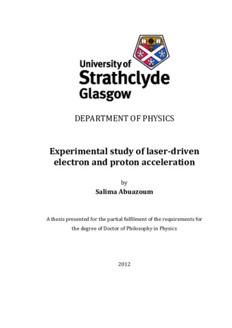 Thesis | Experimental study of laser-driven electron and proton acceleration  | ID: 5999n351b | STAX