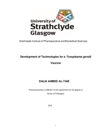 Thesis | Development of technologies for a toxoplasma gondii vaccine | ID:  rj4304617 | STAX