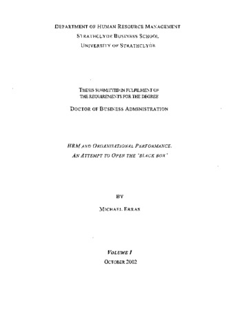 thesis for hrm